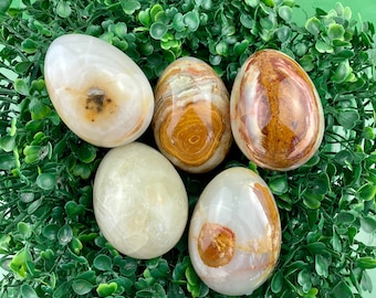 Middle Onyx Egg, Green Egg, Onyx Egg, Coloured Egg, Onyx crystal, Healing stones egg, onyx eggs
