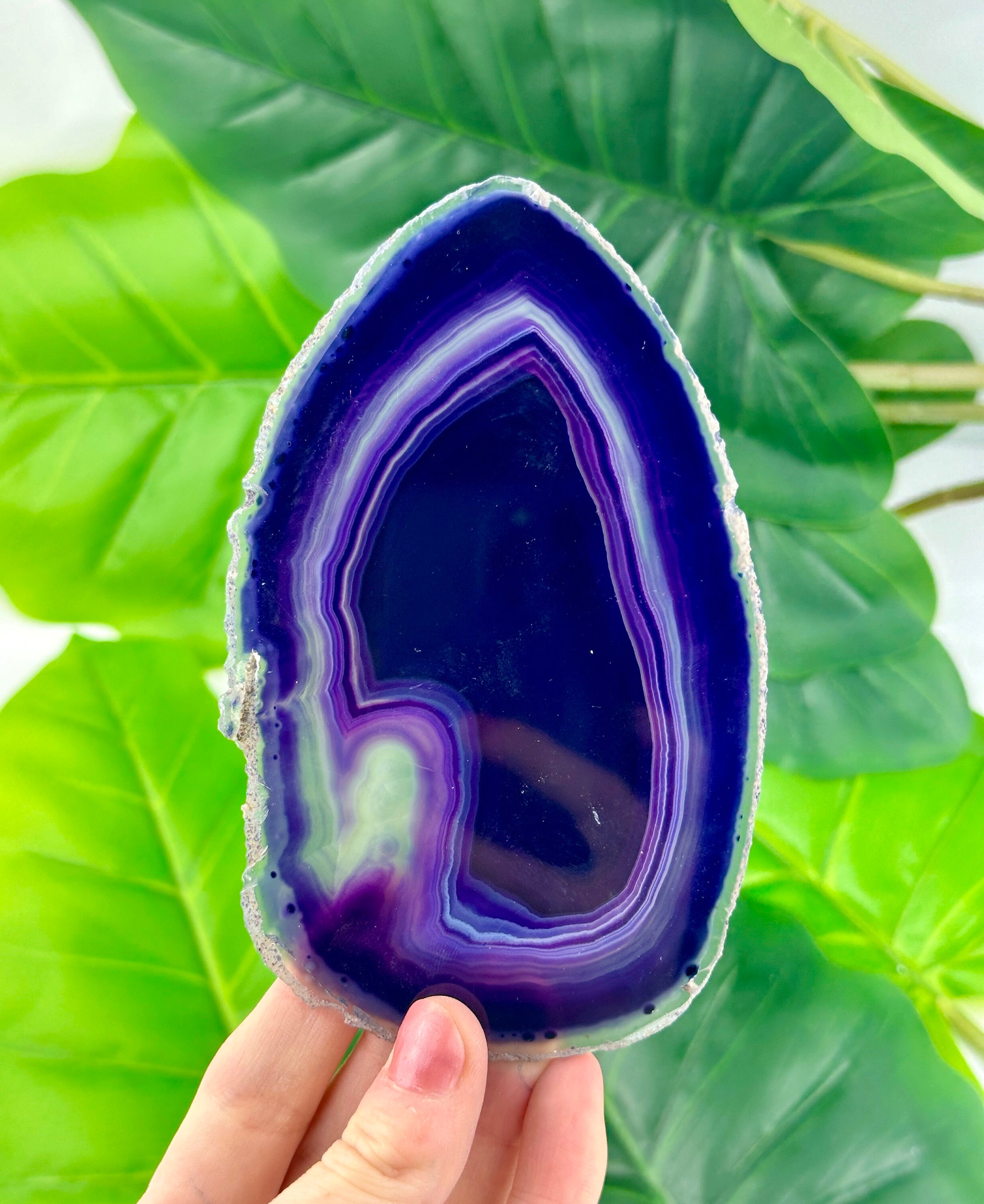 瑪瑙スライス、紫瑪瑙、紫スライス鉱物、水晶、宝石、オフィス装飾