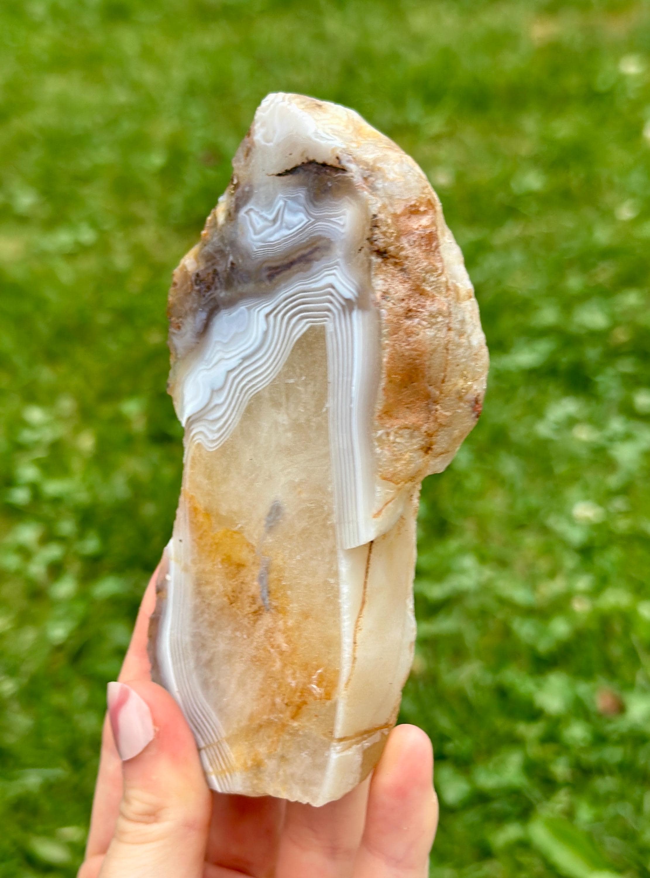 瑪瑙スライス、未研磨、カルセドニー、クォーツ、モロッコ産カット瑪瑙