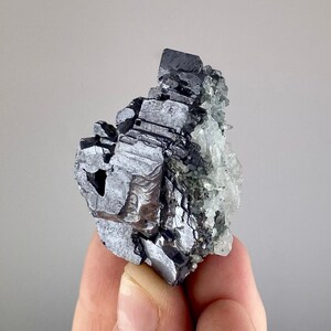 Shiny Galena with Calcite,Quartz from Borieva mine , Madan ,  Bulgaria , Rare Morphology , Natural Crystal , Mineral cluster ,   N7831