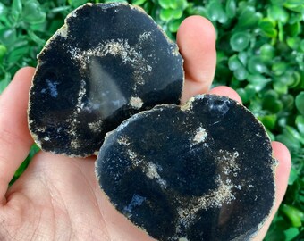 研磨されたジオード、ジオード、瑪瑙クリスタル、鉱物、クリスタル