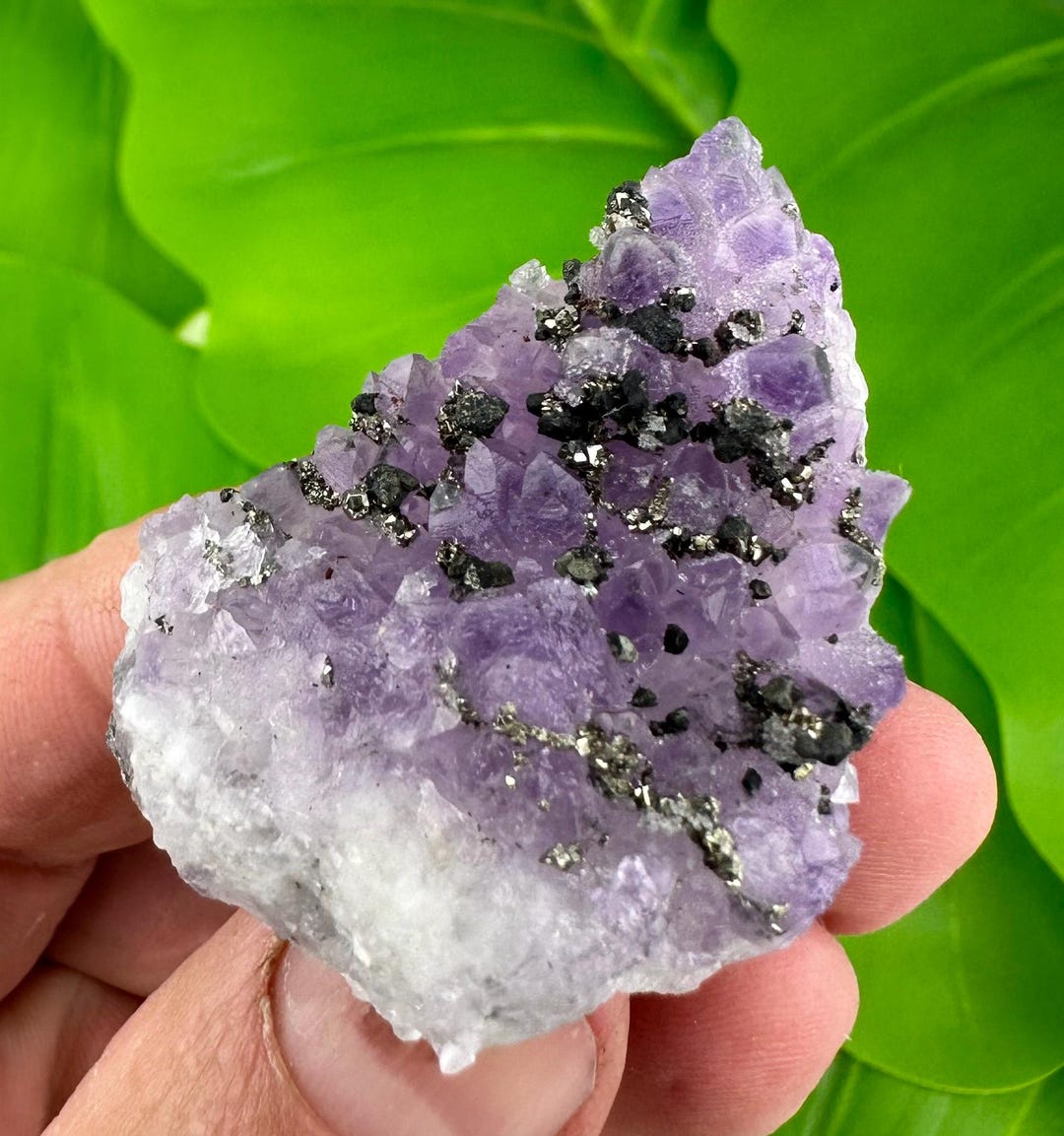 Amethyst, Rare Amethyst Phantom With Pyrite and Chalcopyrite From Chala ...