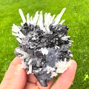 UNIQUE Transparent Quartz, Sphalerite and Galena from Krushev dol mine, Madan, Bulgaria , Crystal , Rock, Mineral, stone , collection, N9319