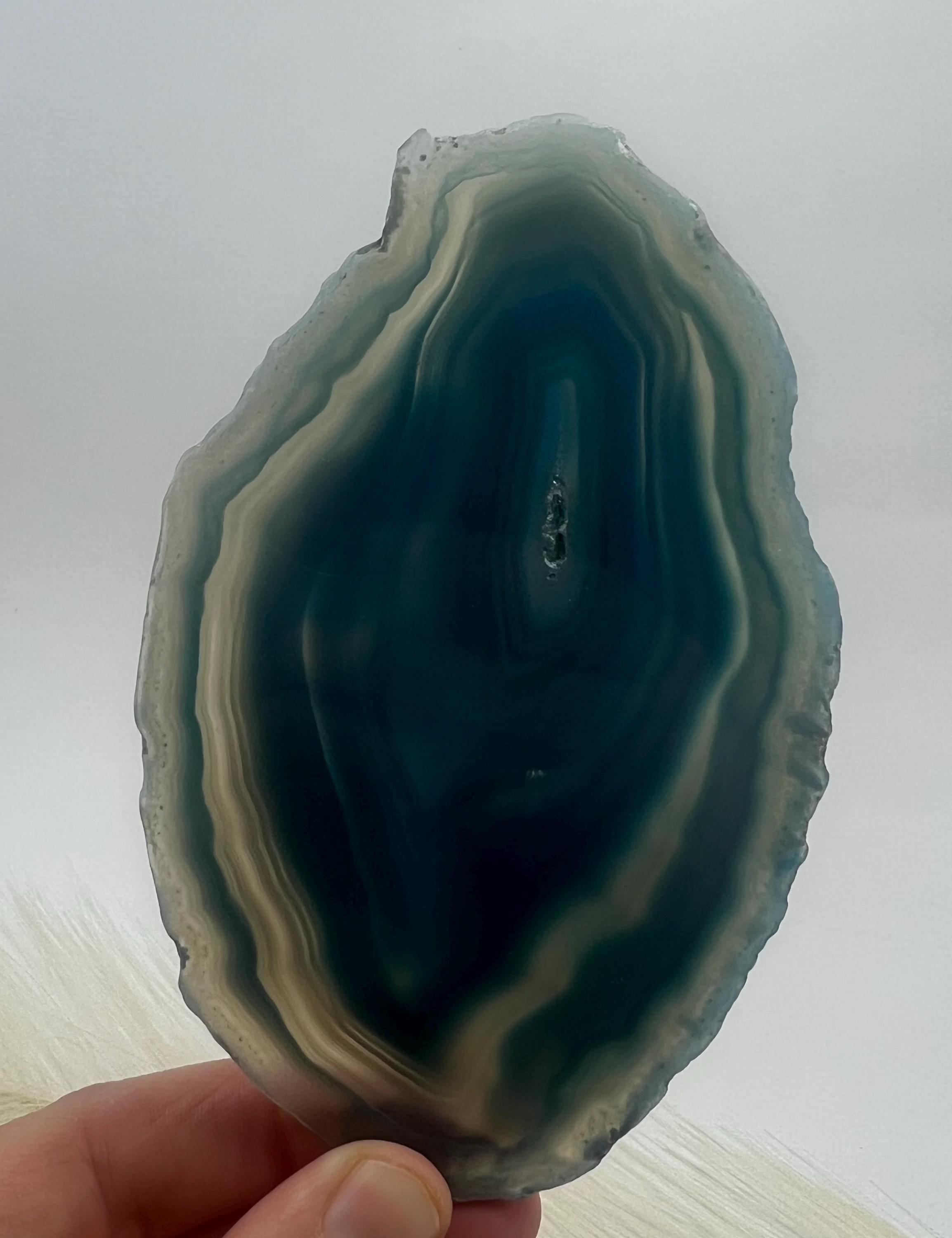 瑪瑙スライス、研磨された青瑪瑙、透明瑪瑙、鉱物、水晶、宝石、岩、石