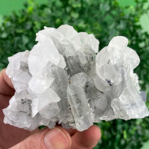 Top Qualität Zweier Generation Transparent Quarz mit Calcit und Pyrit aus der Krushev dol Mine, Madan, Bulgarien, Geschenk, Sammlung, N6092