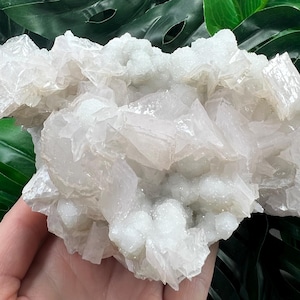 Large Rhombohedral Fluorescent MnCalcite with Chalcedony on Quartz from Krushev dol mine, Madan, Bulgaria, collection, stone, NA544