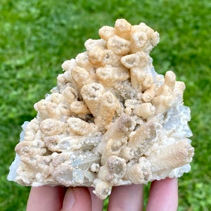 Magnifique quartz avec dolomite/calcite de Madan, Bulgarie, cristal blanc, minéral blanc, pointe, cadeau, gemme, pierre, roche, N7619