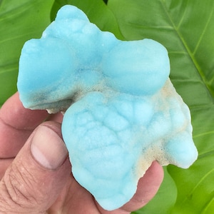 Natural Botryoidal Blue Aragonite from Helmand, Stone, Raw Crystal, Healing Stone, Home decor N0248
