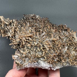 Large Transparent Quartz covered with Dolomite from Krushev dol mine, Madan, Bulgaria, Crystal, Mineral, gift, collection, NA1883