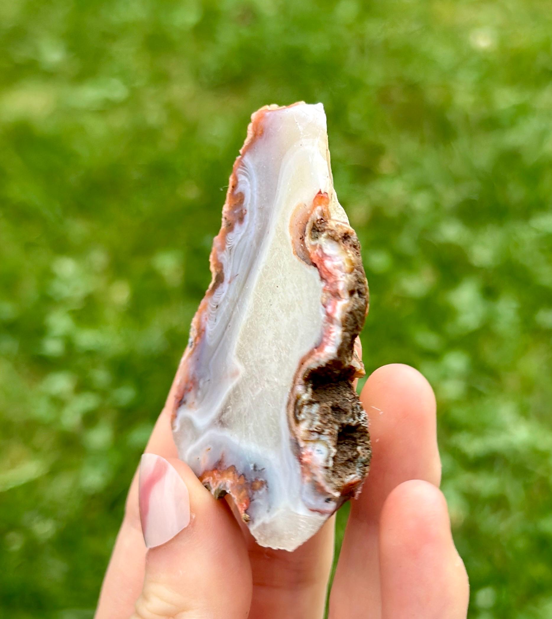 Agate Slices, Unpolished Agate From Morocco, Slice Mineral