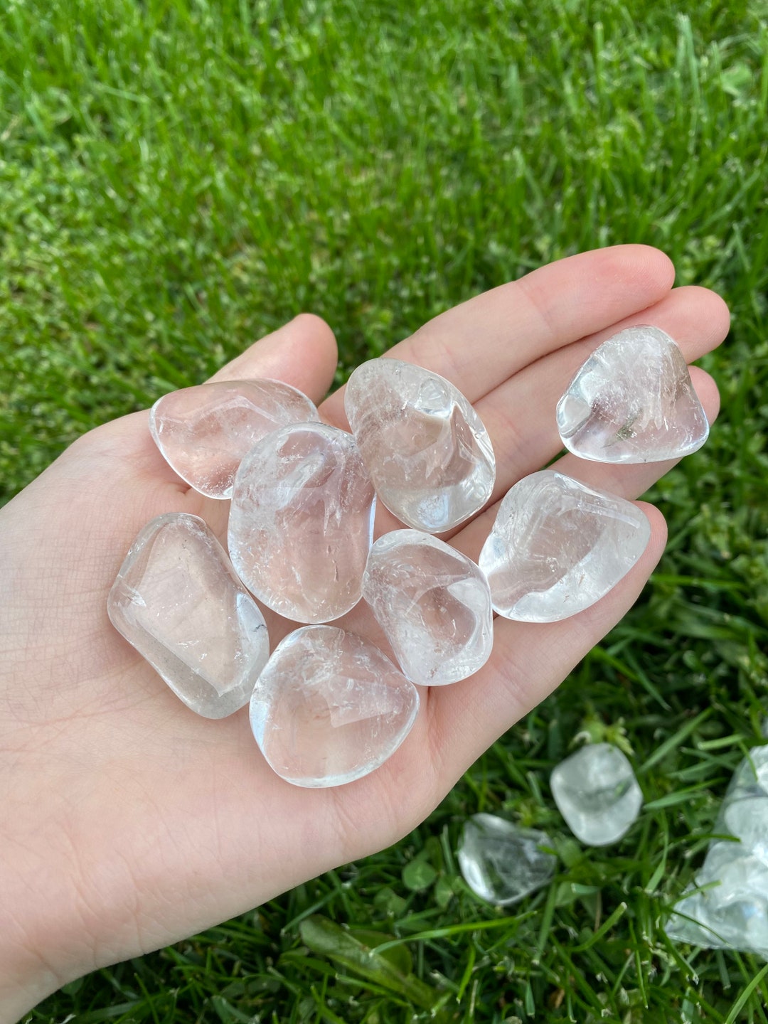 Translucent Quartz Rocks Transparent Quartz ,tumbled Stone (1 P. - 2.99) , Mineral, Tumbled ...