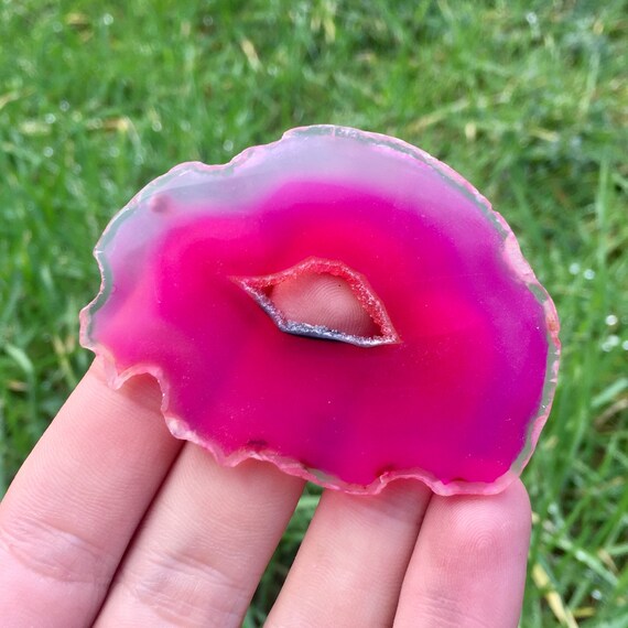 Pink agate cheap geode