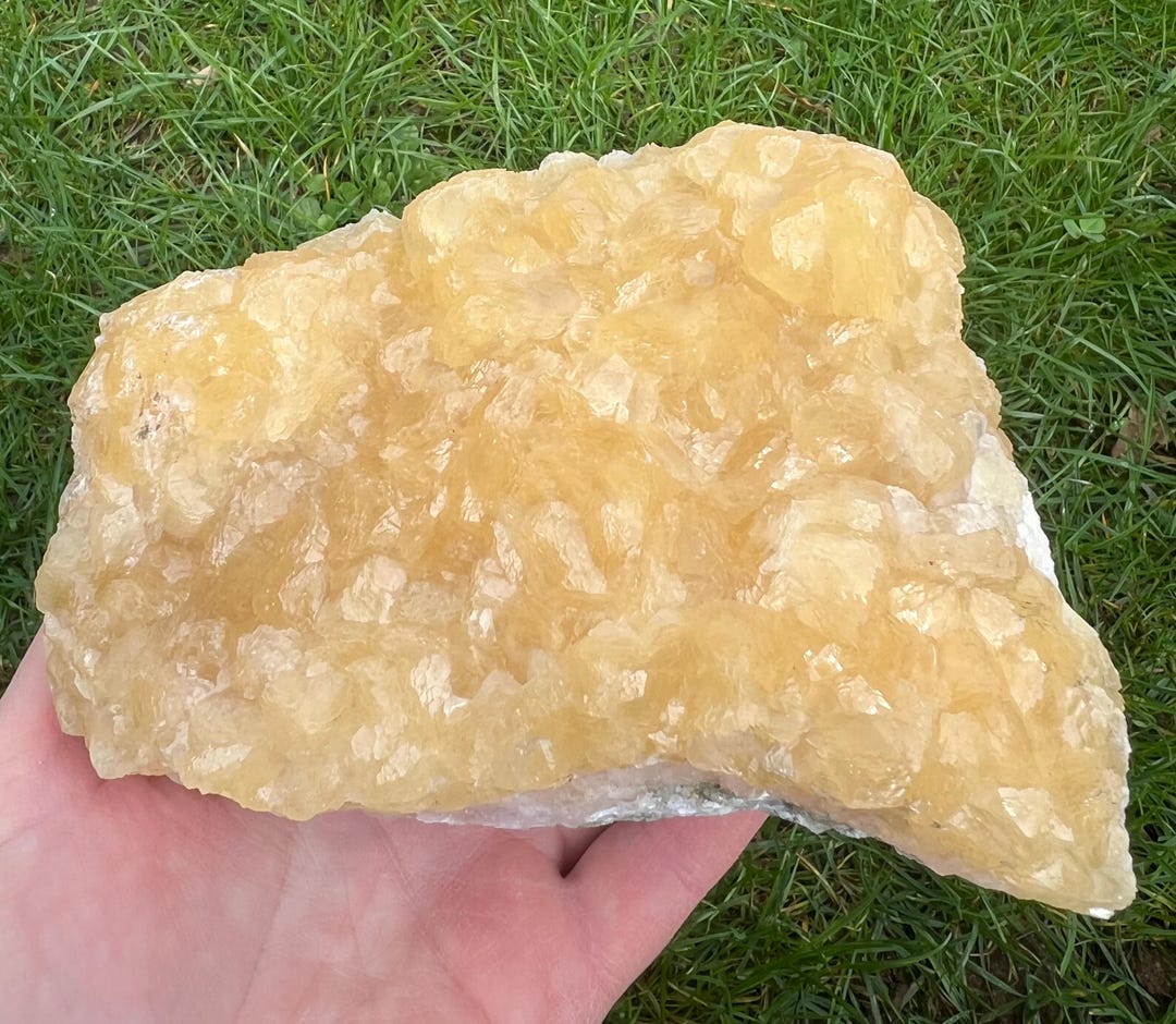 Yellow Dol Rare Yellow Fluorescent Calcite From Krushev Dol Mine, Bulgaria ...