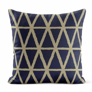 Sage Green Navy Throw Pillow Cover • Trellis Pillow Cover • Decorative Pillows for Couch