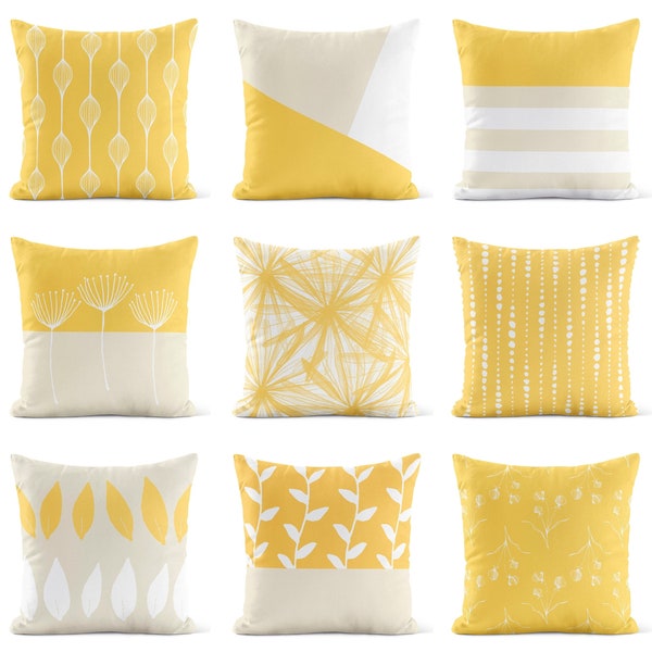 Light Yellow Throw Pillows