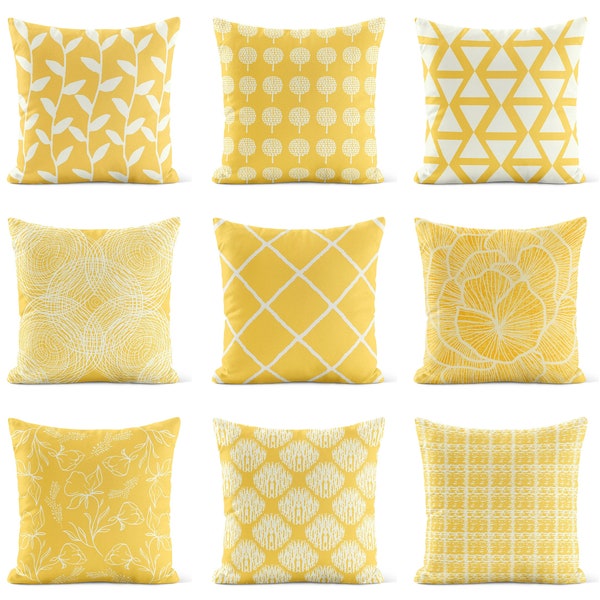 Yellow OUTDOOR Pillow • Patio Cushions • Patio Decor  Porch Decor