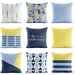 Turquoise and yellow throw pillows cheap