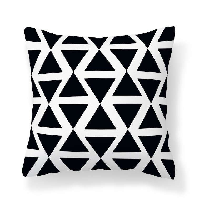Light Gray Black White Throw Pillow Cover Mix and Match Etsy
