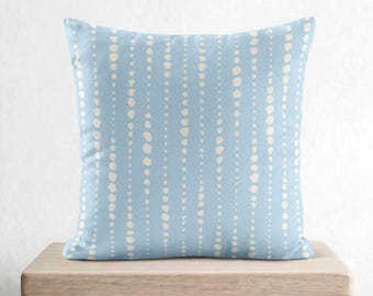 Light Blue Cream Throw Pillow Cover • Decorative Accent Pillows for Couch