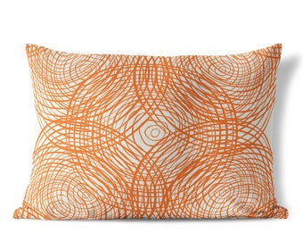 Orange Throw Pillow Cover • Lumbar Pillow Cover 14x20 • Accent Pillows for Couch