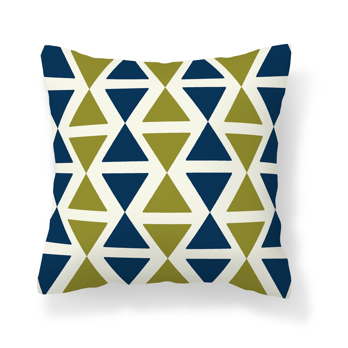 Lime Navy Throw Pillow Blue Green Pillow Cover Modern Mix Etsy