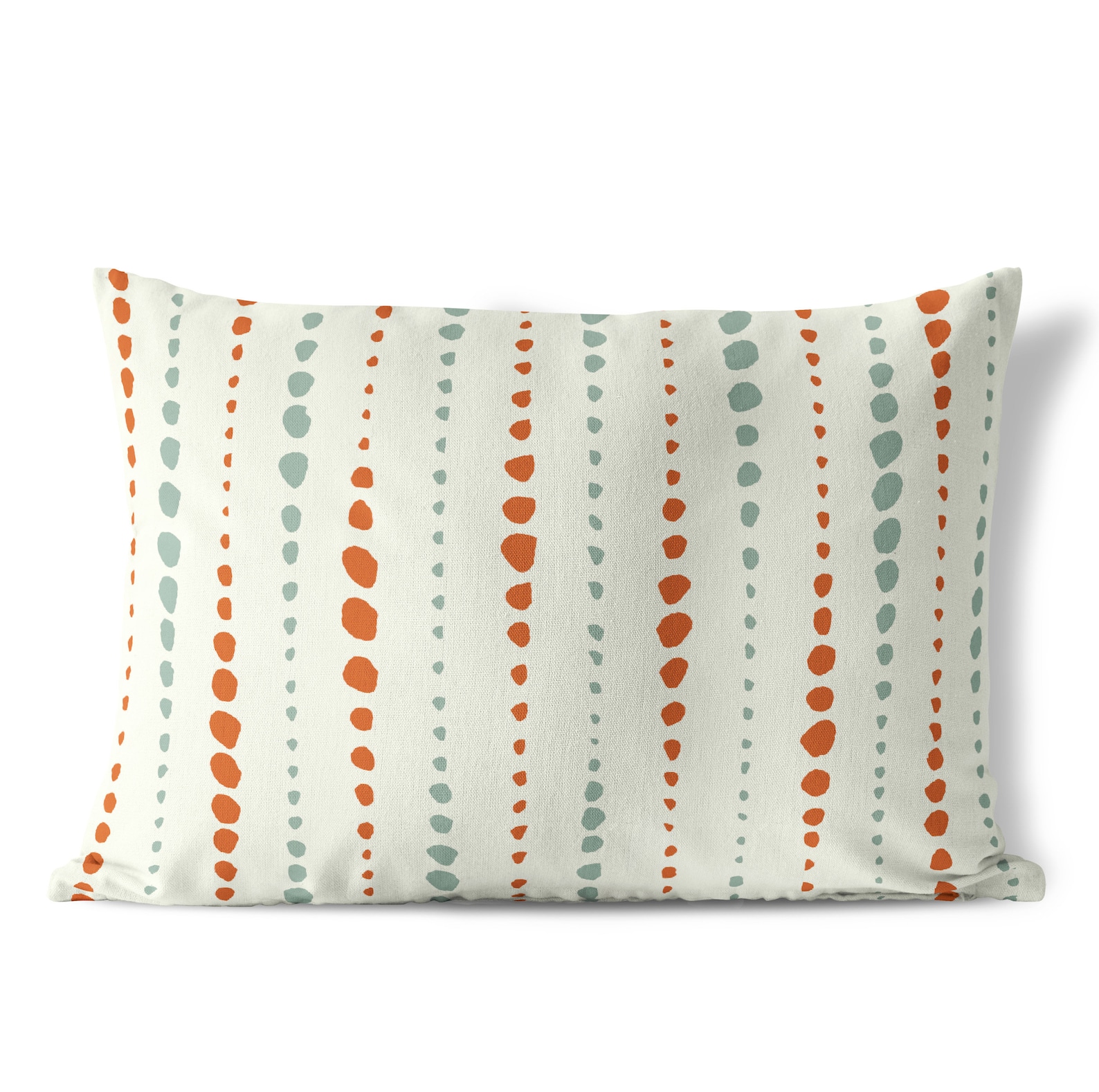 Burnt Orange Green Throw Pillow Cover Lumbar Pillow Case Etsy