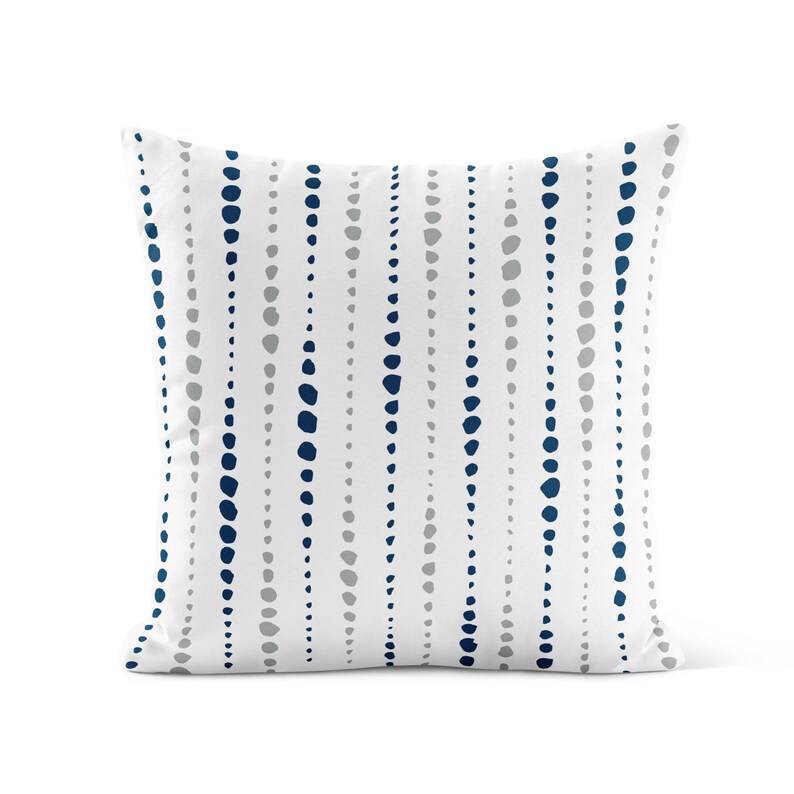 Blue Light Gray Outdoor Pillow Patio Cushions Patio Decor Etsy