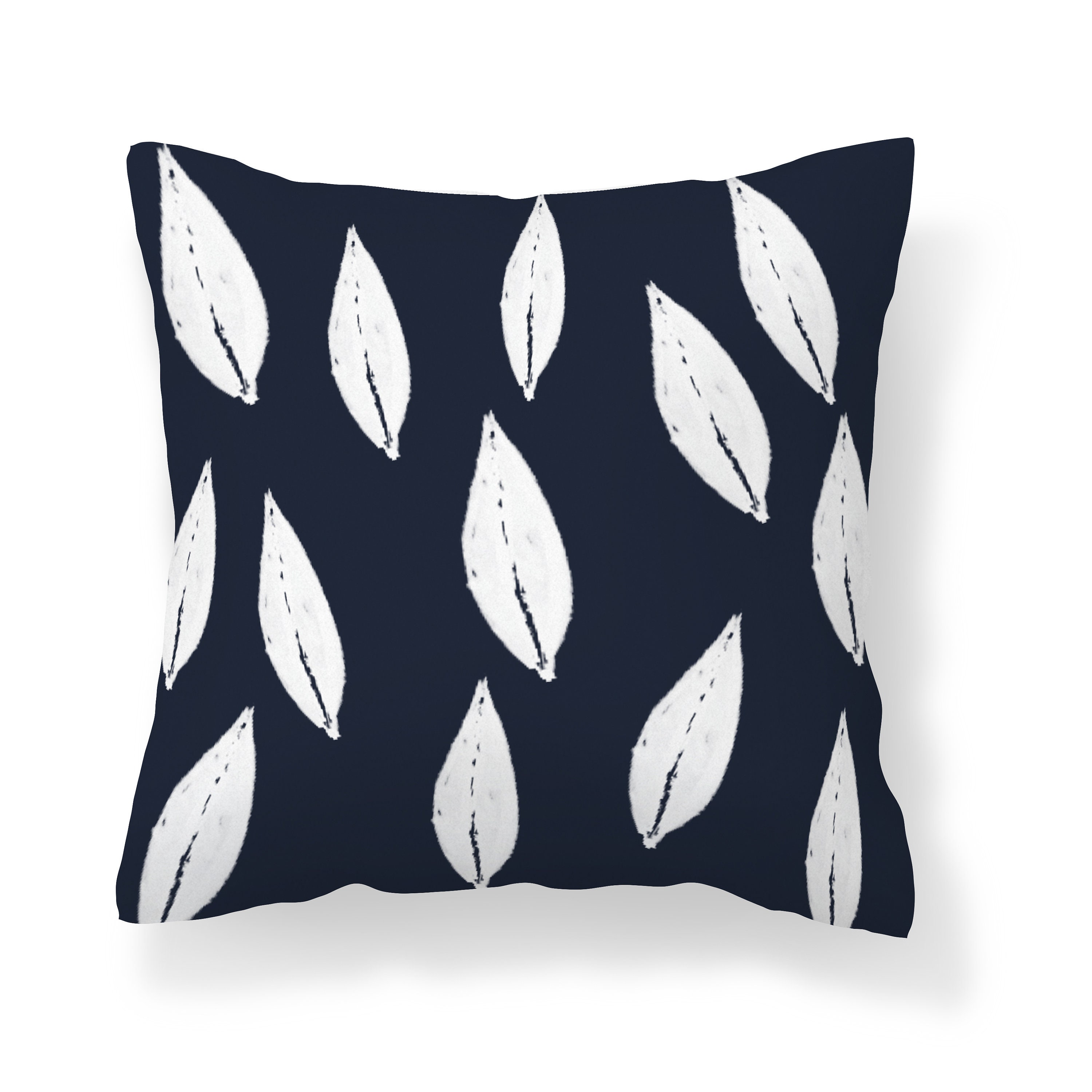 Deep Navy Brown Throw Pillow Khaki Blue Mix and Match Pillow Etsy