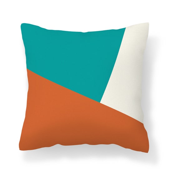 color block throw pillows