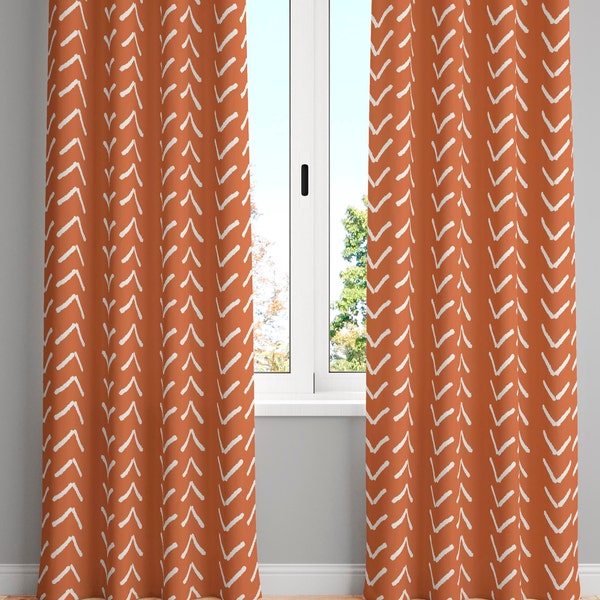 Burnt Orange Curtains - Etsy