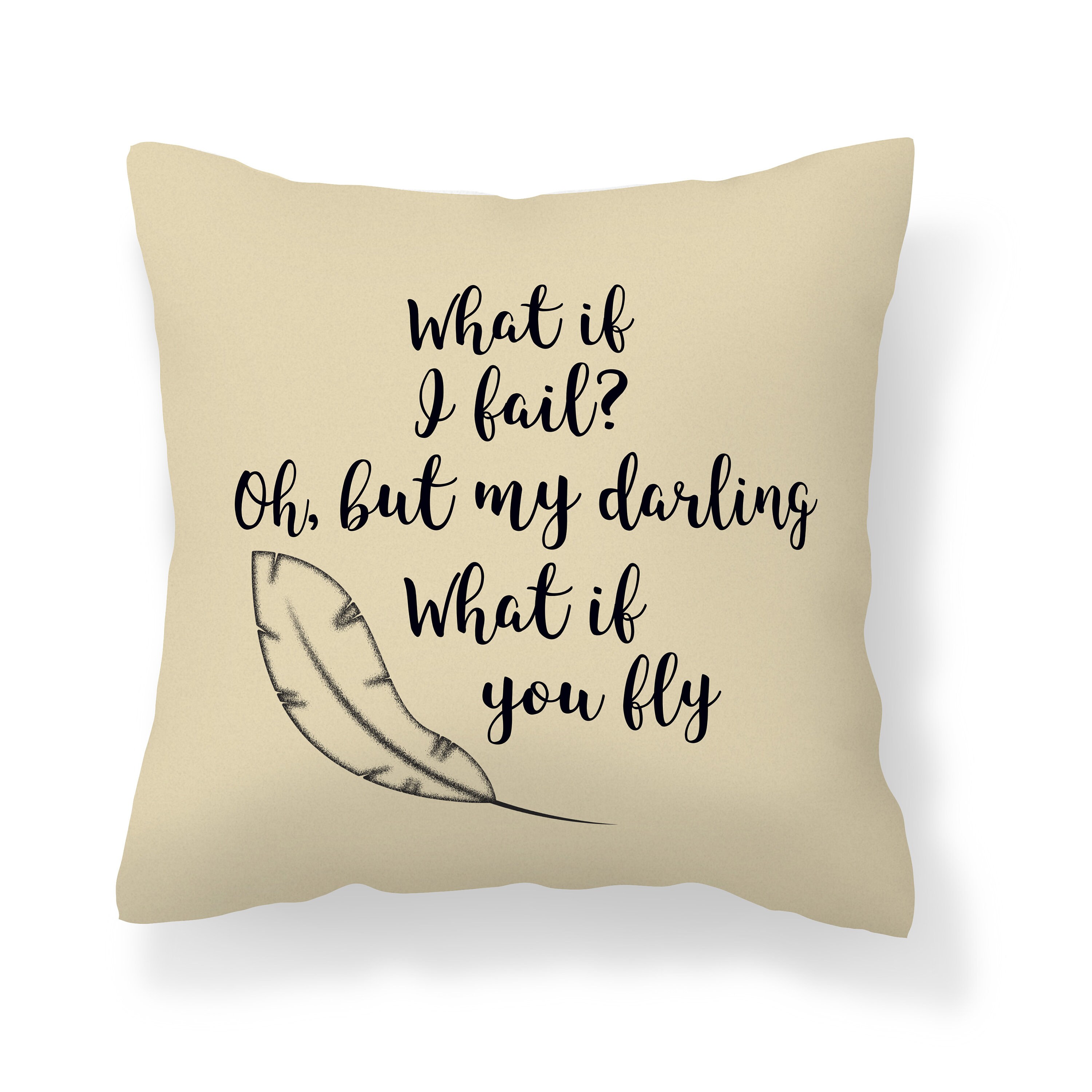 What If I Fail Oh My Darling What If You Fly Inspirational Etsy