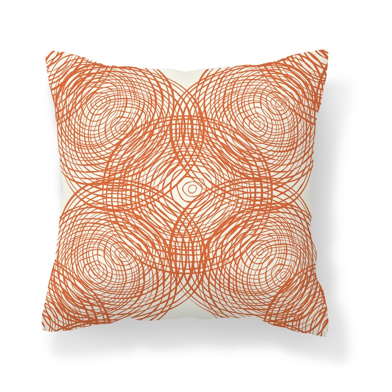 Burnt Orange Gray Throw Pillow Cover Mix and Match Pillow Etsy