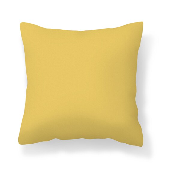 Solid Yellow Throw Pillow Cover Unique Modern Pillows Etsy
