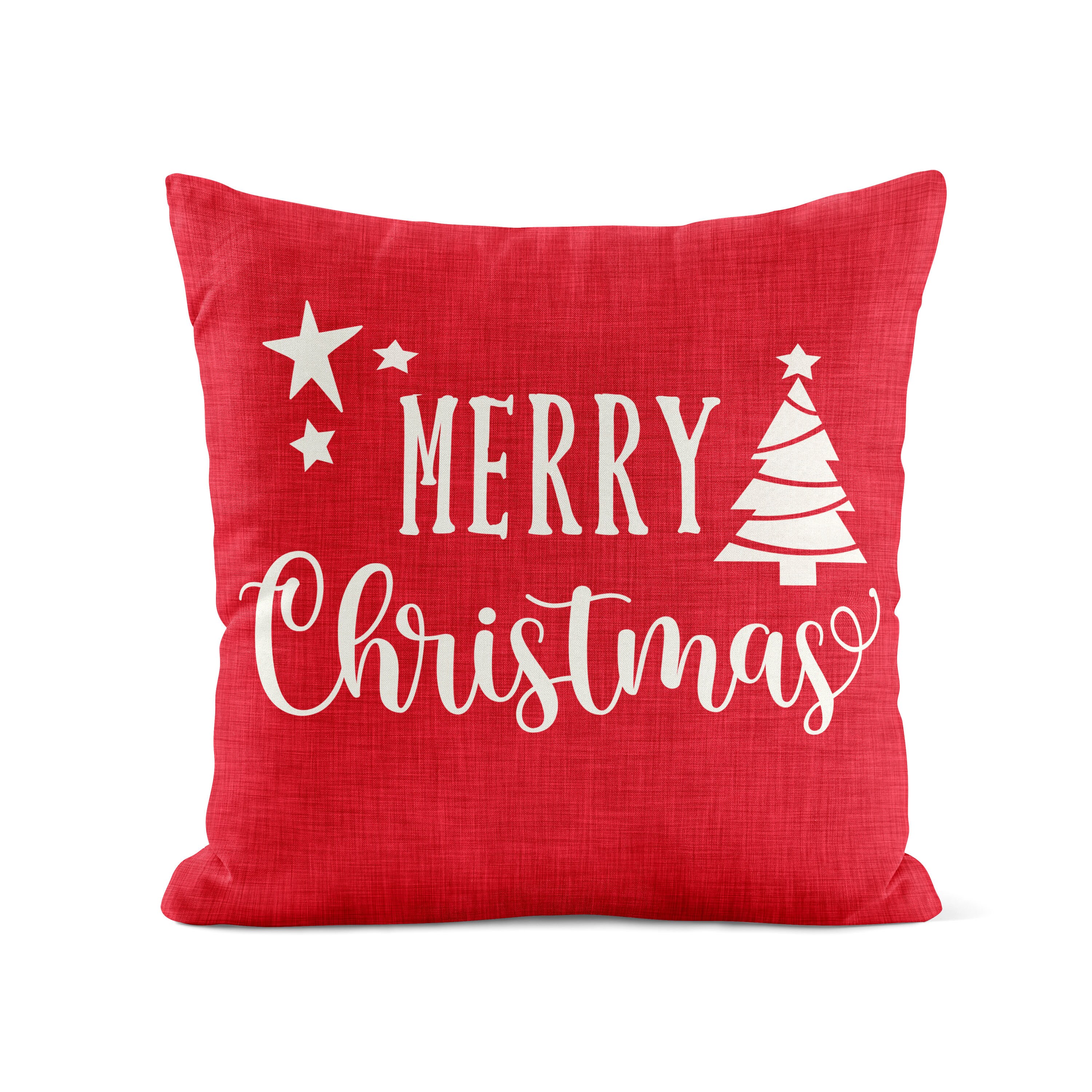 Red Christmas Throw Pillow Cover Snowflake Pillow Covers Etsy Canada