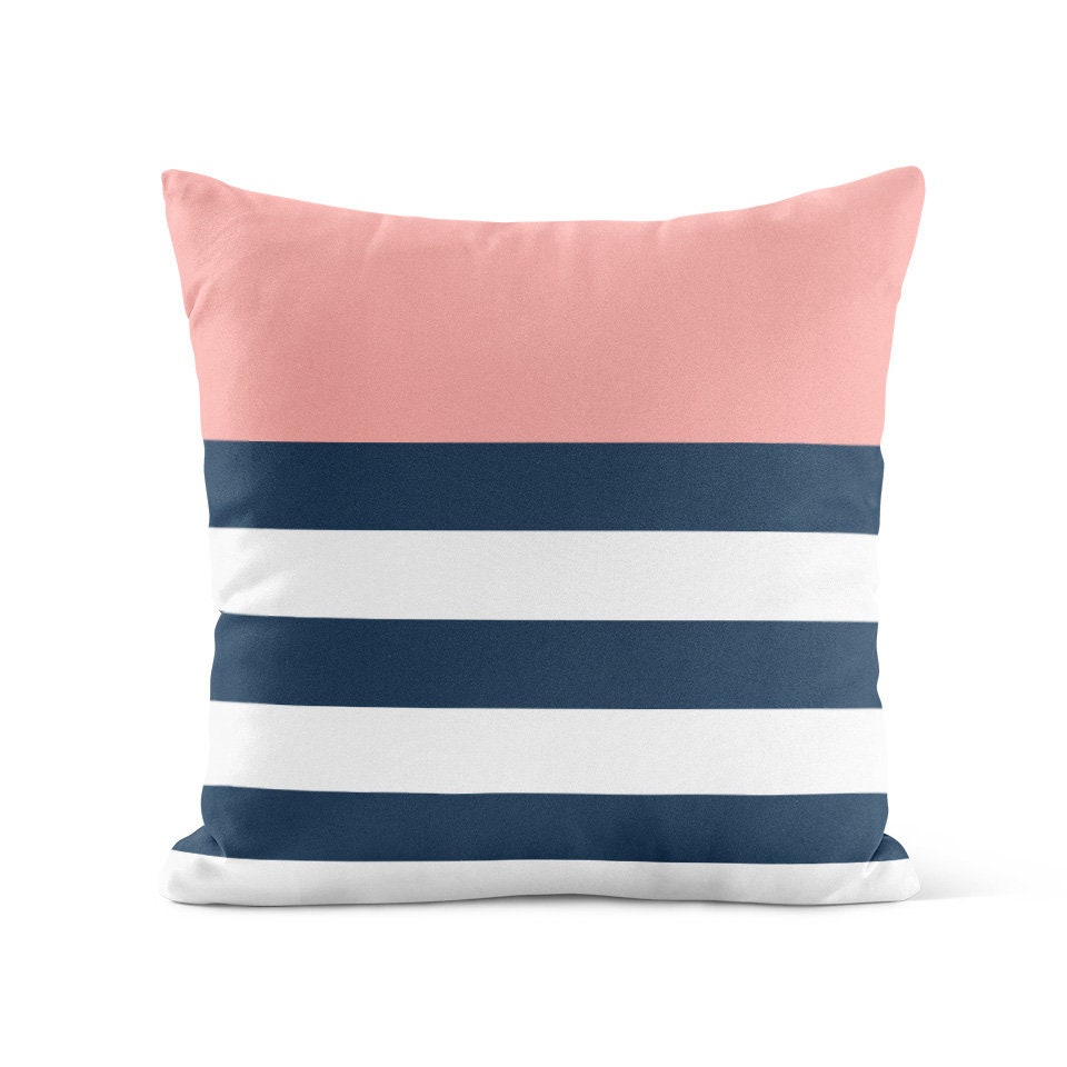 Pink Navy Blue Throw Pillow Cover Pillow Case Decorative Pillows for Couch Sofa Cushion Cover Etsy Canada