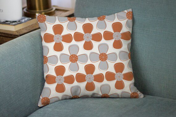 Orange and gray throw pillows 2025