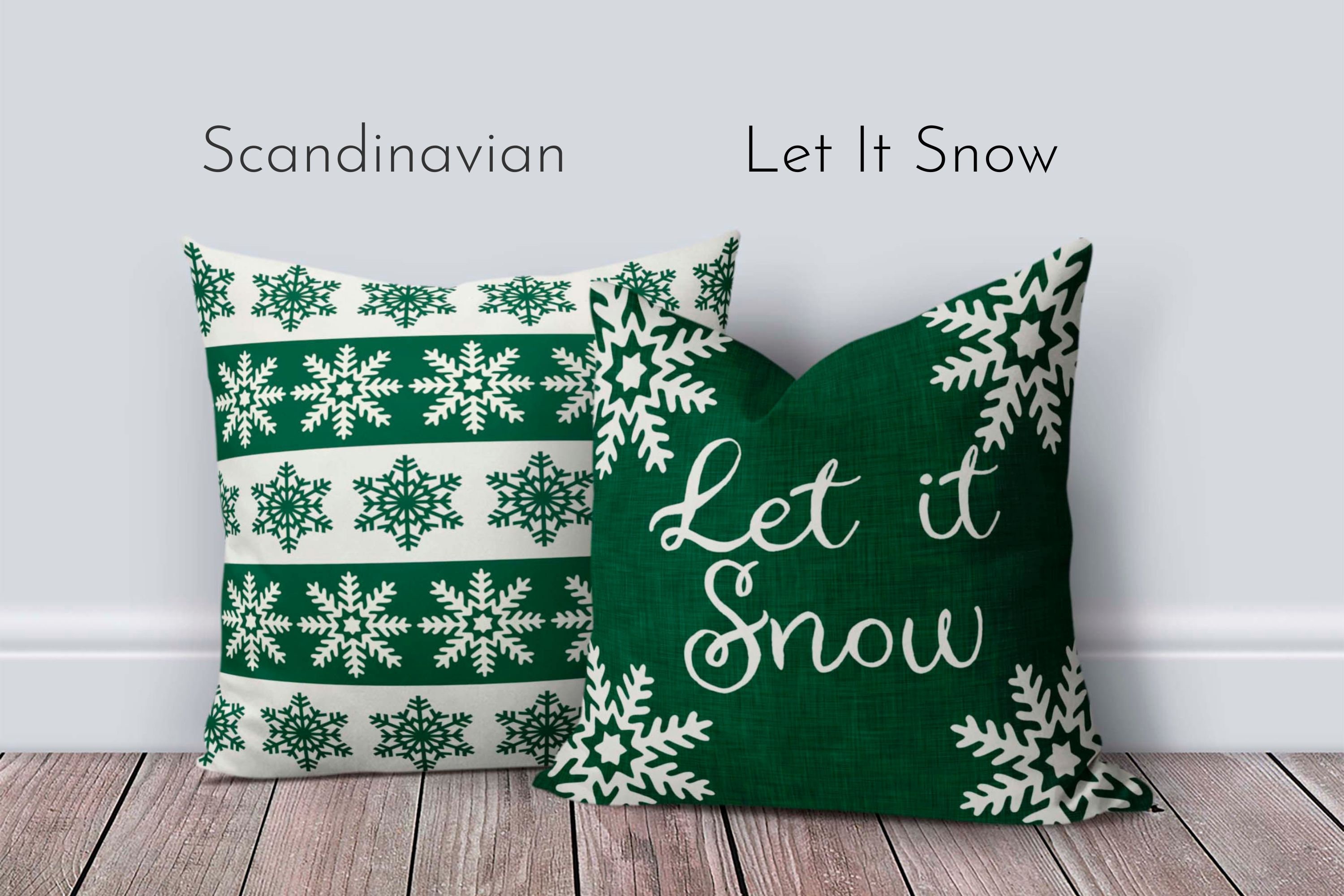 Green Christmas Throw Pillow Cover Merry Christmas Pillow Cases