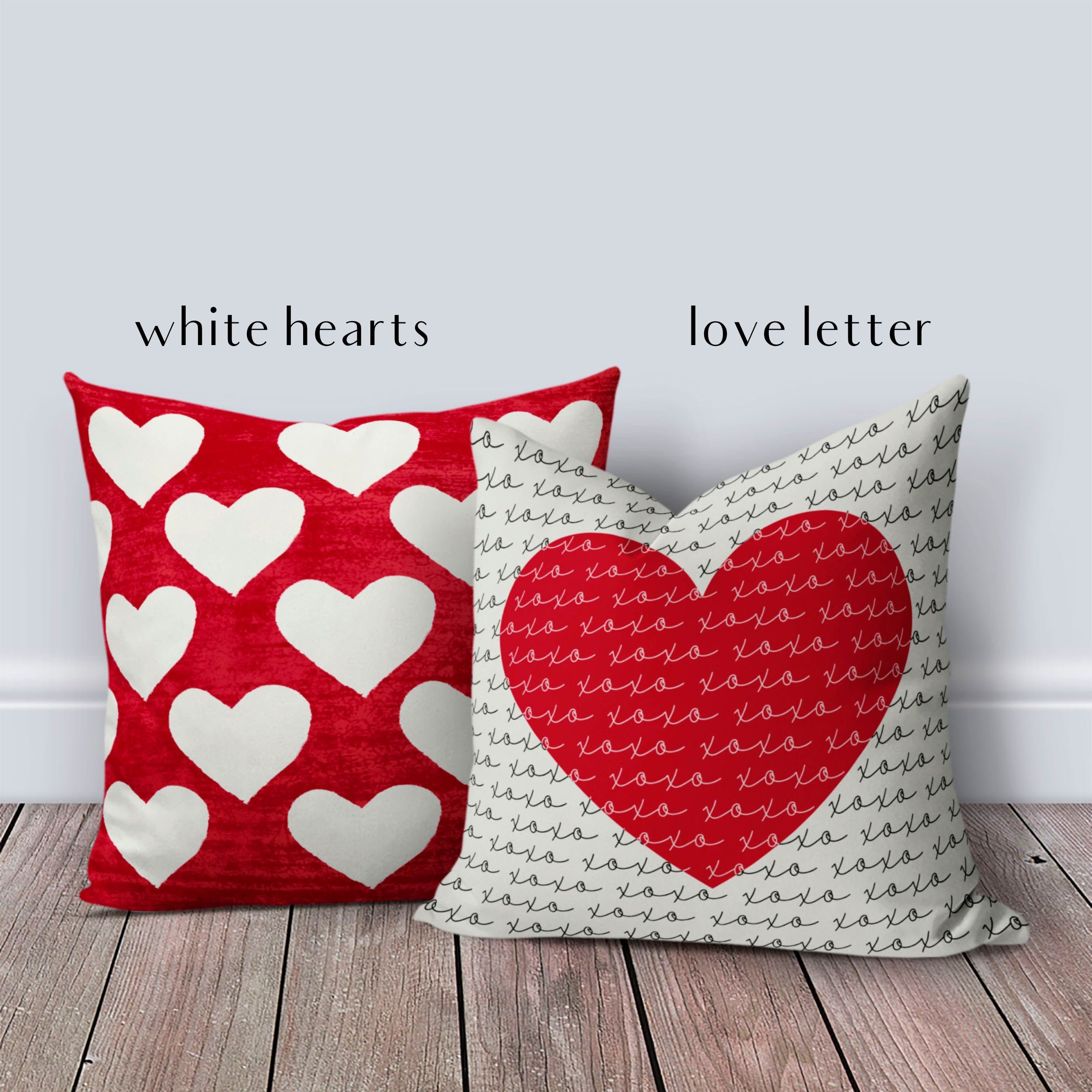  Valentines Day Pillow Covers 18×18 Inch Red Valentines Day  Decor with White Love Heart Holiday Pillowcase Home Decorations Pillow for  Living Room Valentines Day Gift Clearance : Home & Kitchen