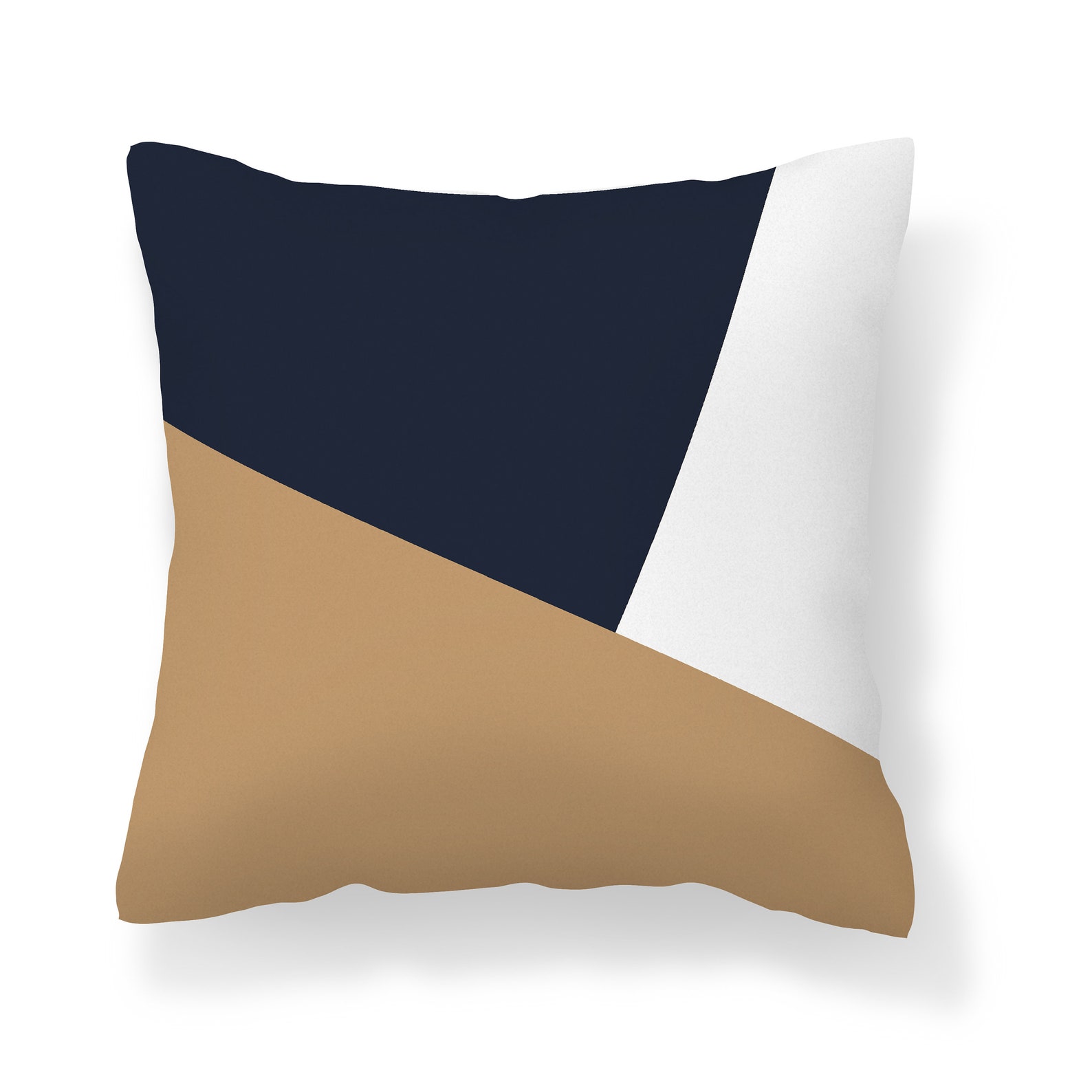 Deep Navy Brown Throw Pillow Cover Khaki Blue Mix and Match Etsy