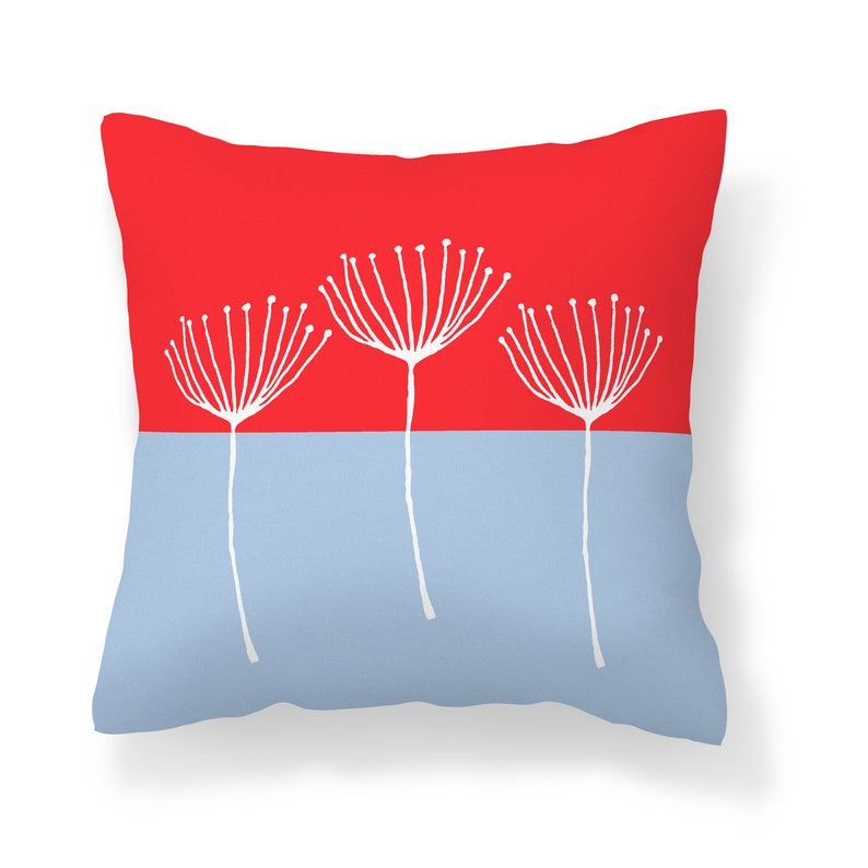 Red Navy Light Blue Throw Pillow Cover Unique Couch Cover Mix and Match Pillow Cases