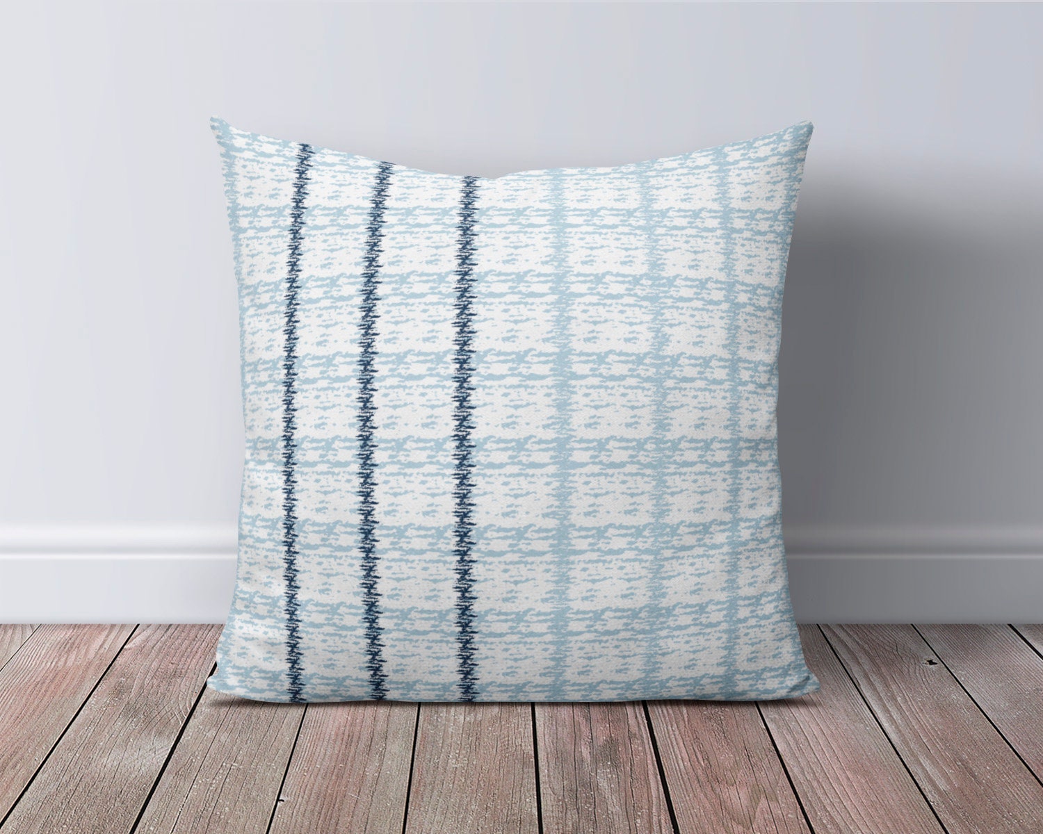 Sky Blue Throw Pillow Cover Navy Light Blue Mix and Match Etsy