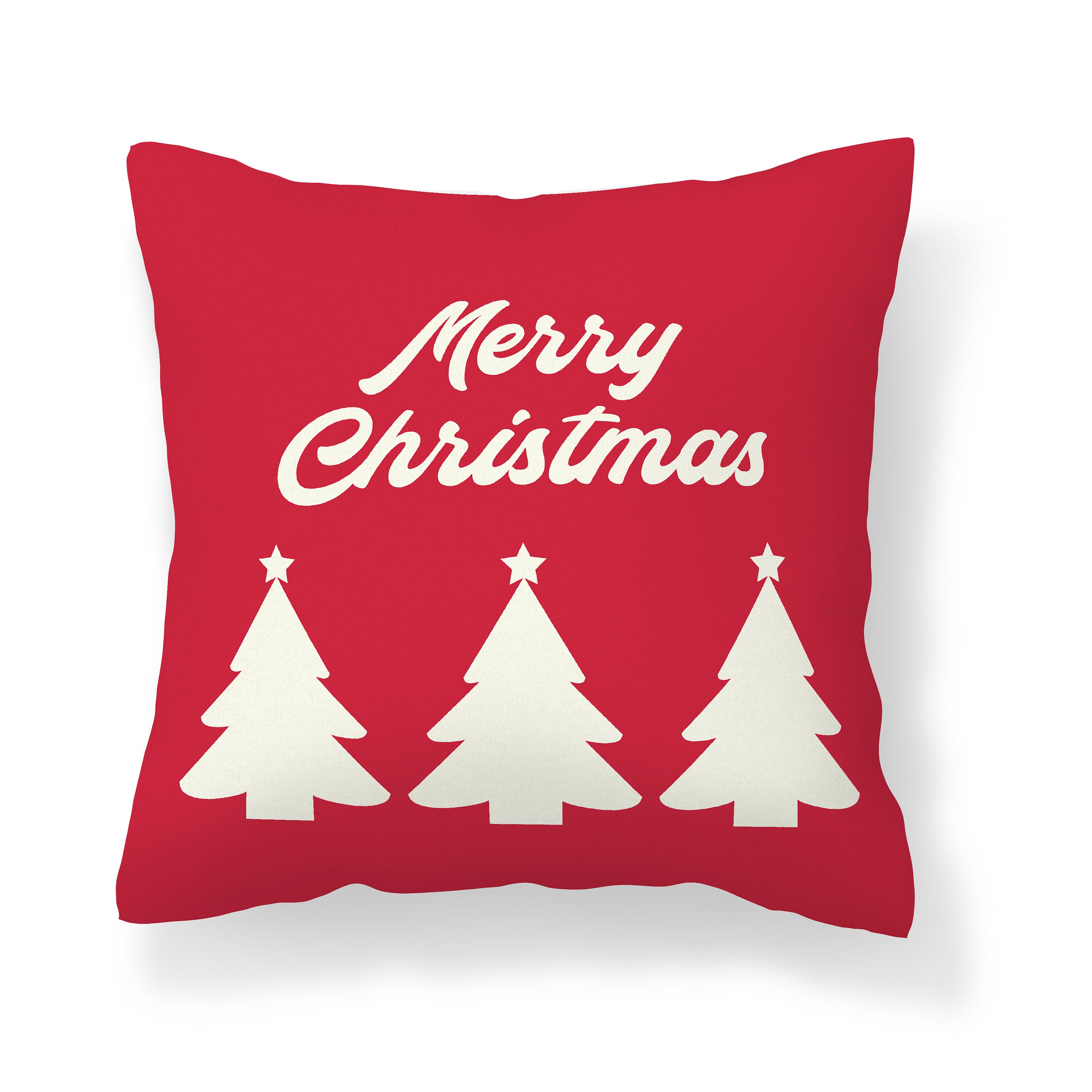 Red Gray Christmas Throw Pillow Modern Christmas Pillow Etsy