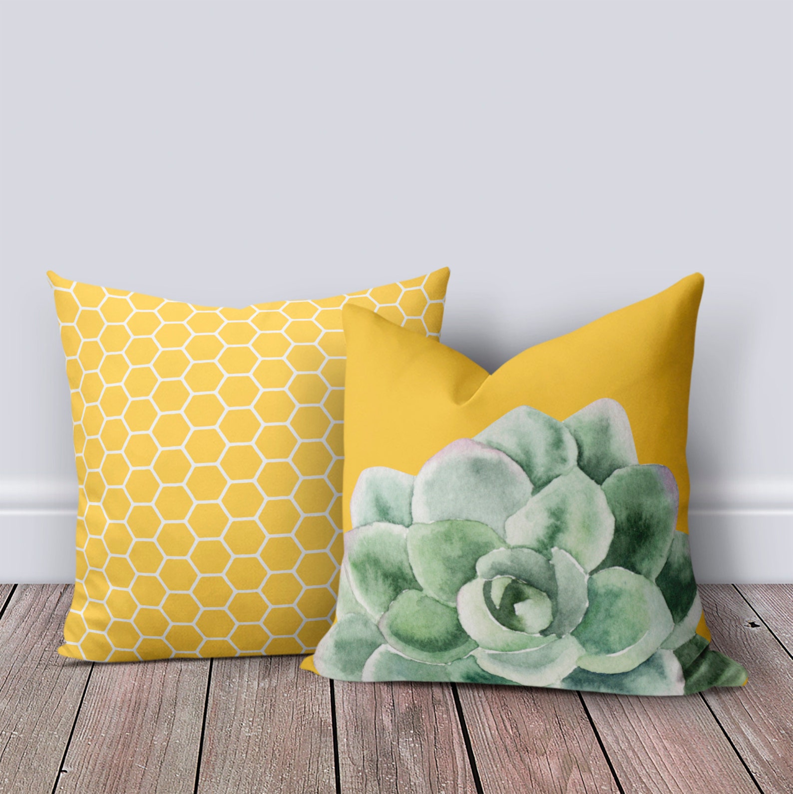 Yellow Green Throw Pillow Cover Leaf Pillow Cover Etsy