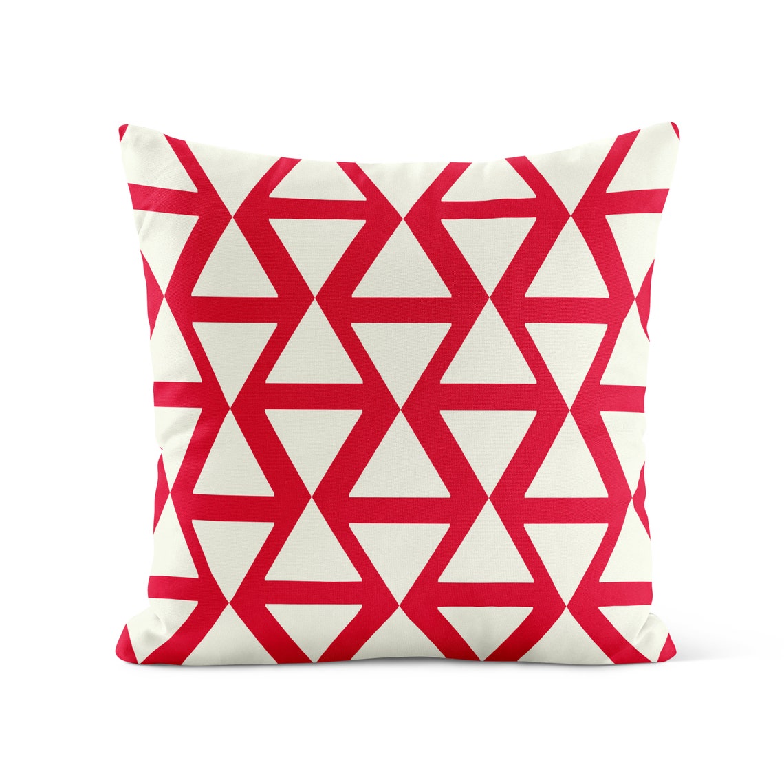 Red White Geometric Throw Pillow Cover Pillow Case Cushion Etsy