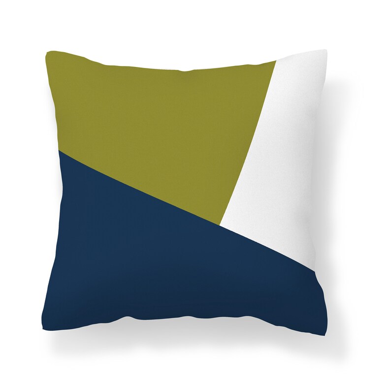 Lime Green Blue Outdoor Pillow Patio Cushions Patio Decor Etsy