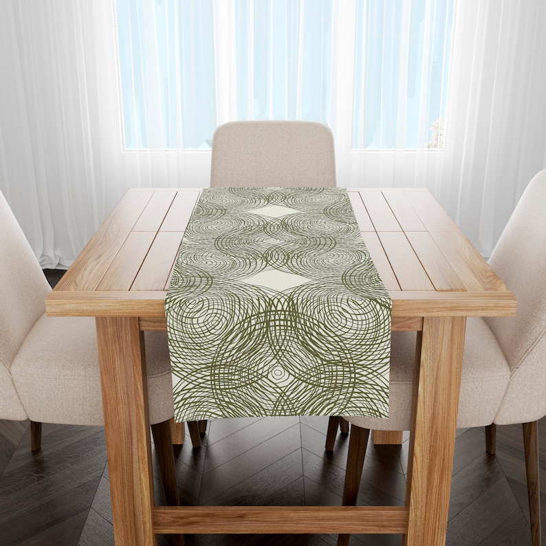 Olive Green Table Runner Tablecloth Table Centerpiece Etsy