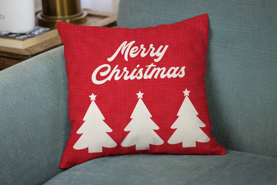 Red Merry Christmas Accent Pillows