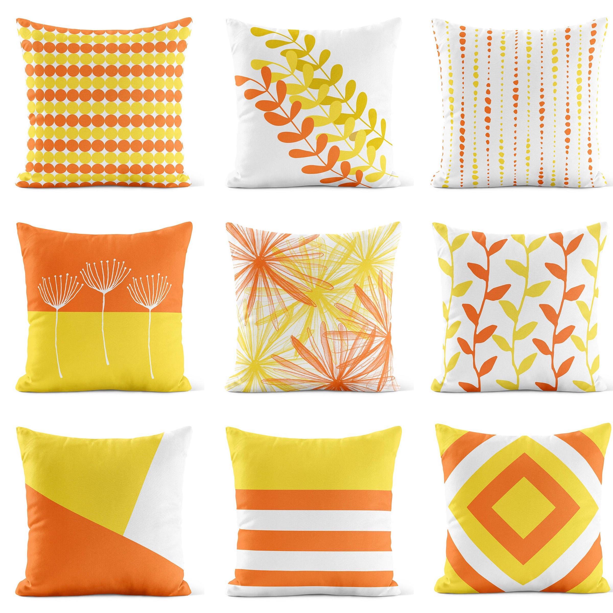 Set Of 2 Gray And Yellow Diagonal Pillow Covers Set Of 2 Gray And Yellow Diagonal Pillow Covers