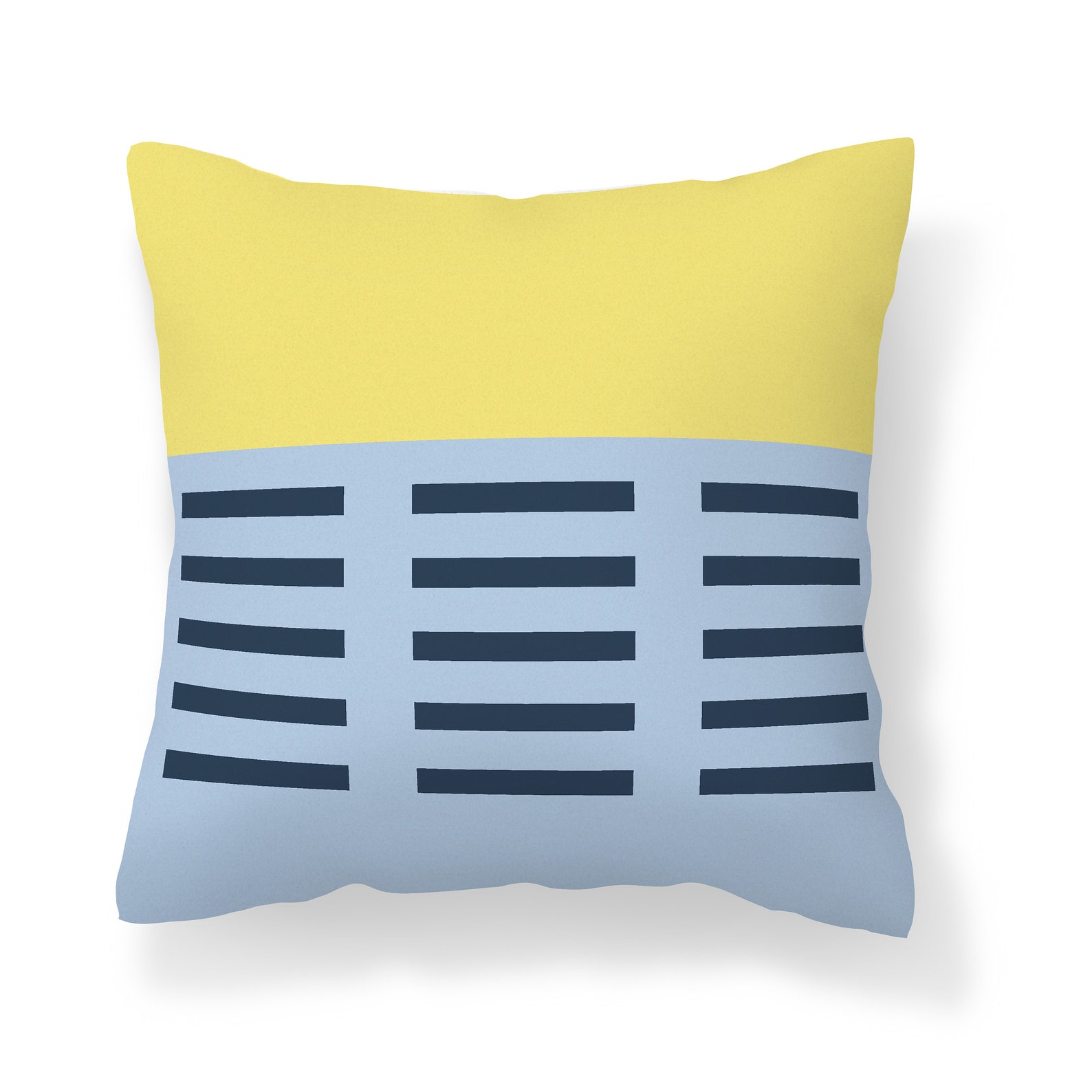 Yellow Light Blue Outdoor Pillow Patio Cushions Patio Etsy