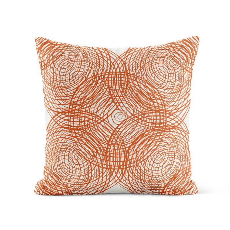 Burnt Orange Throw Pillow Cover Light Gray Pillow Covers Etsy
